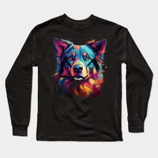 Alaskan Husky Rainbow Long Sleeve T-Shirt